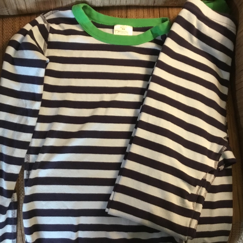 Hanna andersson blue stripes pajama set